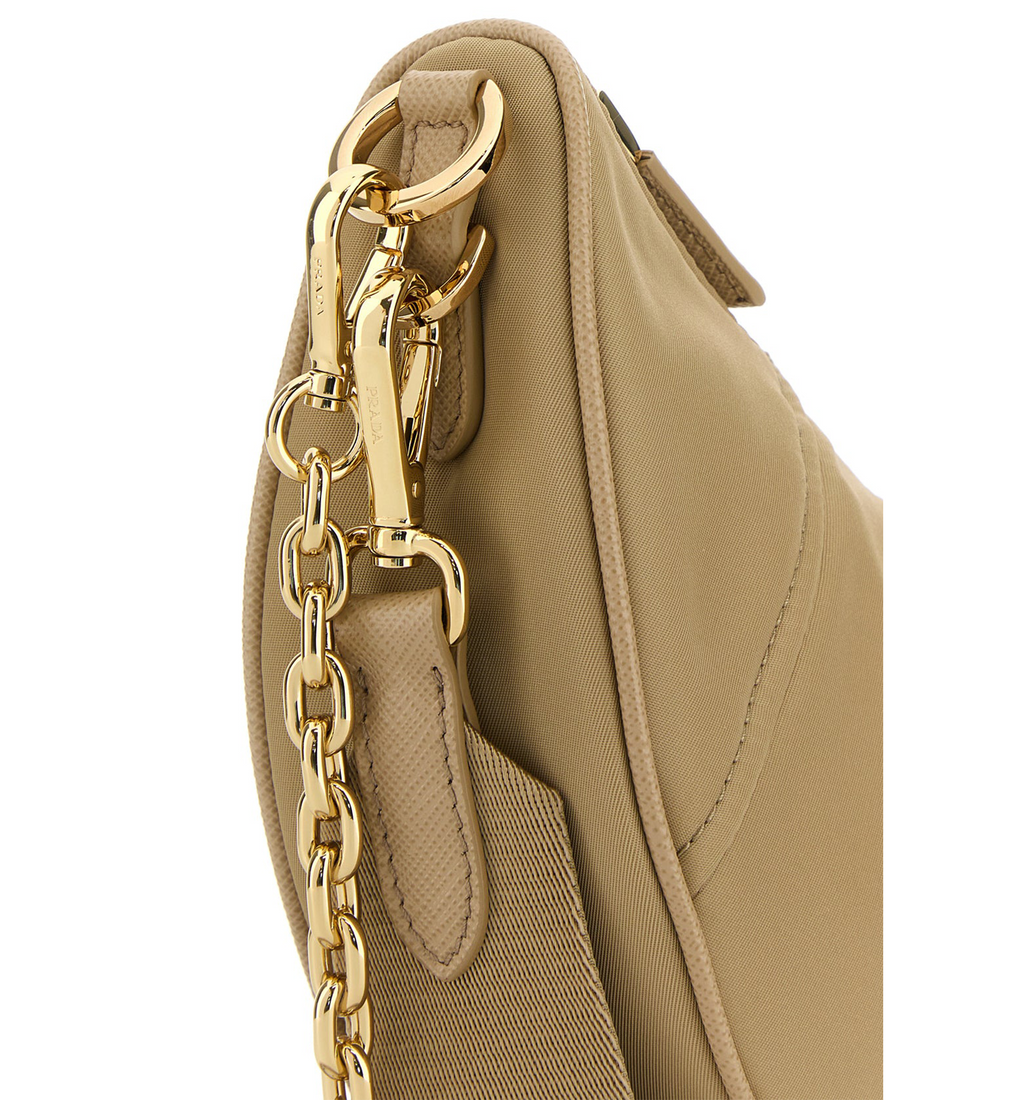 Re-Nylon Prada Demi-lune Shoulder Bag
