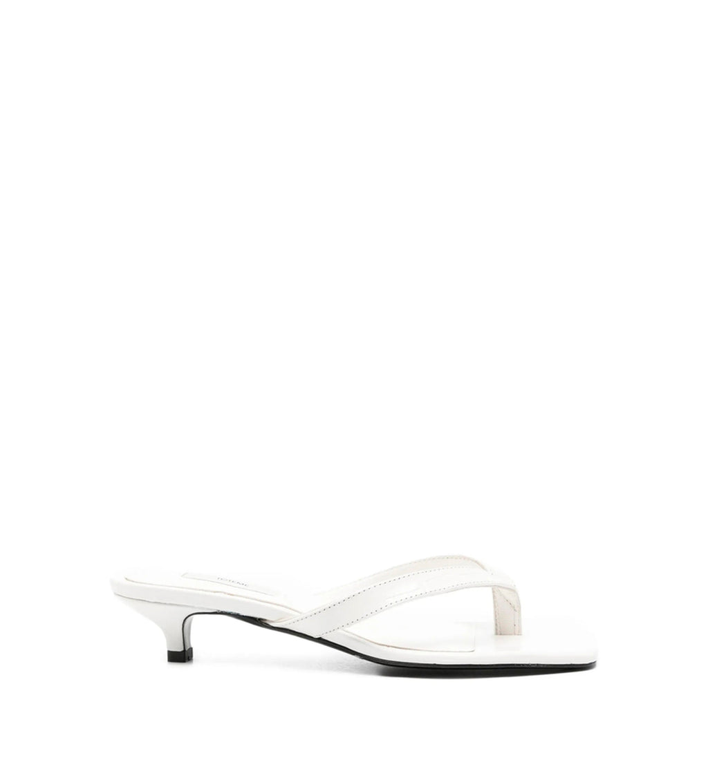 Croco-embossed Heeled Flip Flops