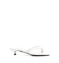 Croco-embossed Heeled Flip Flops