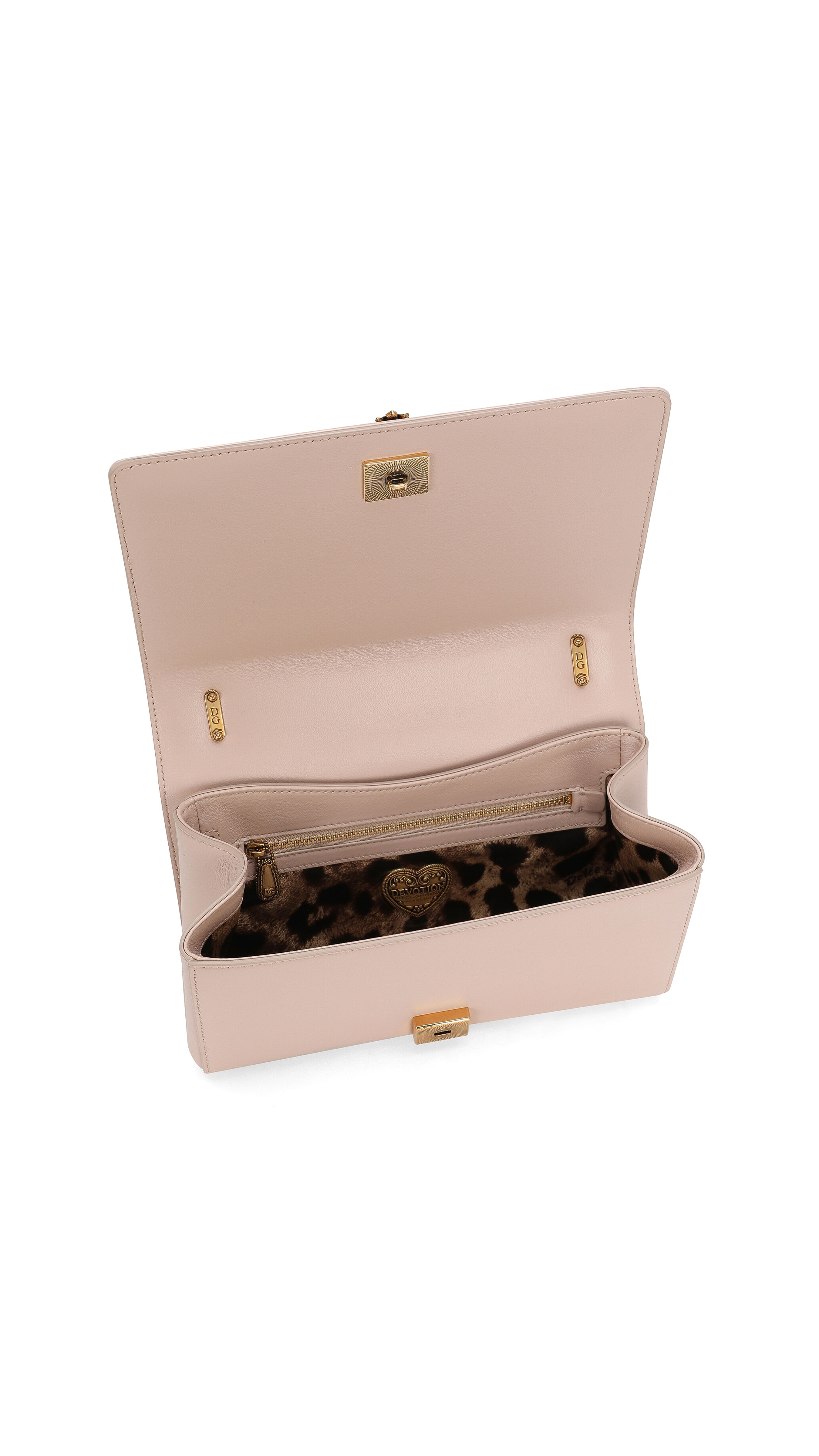 Medium Devotion Bag in Quilted Nappa Leather - Pale Pink
