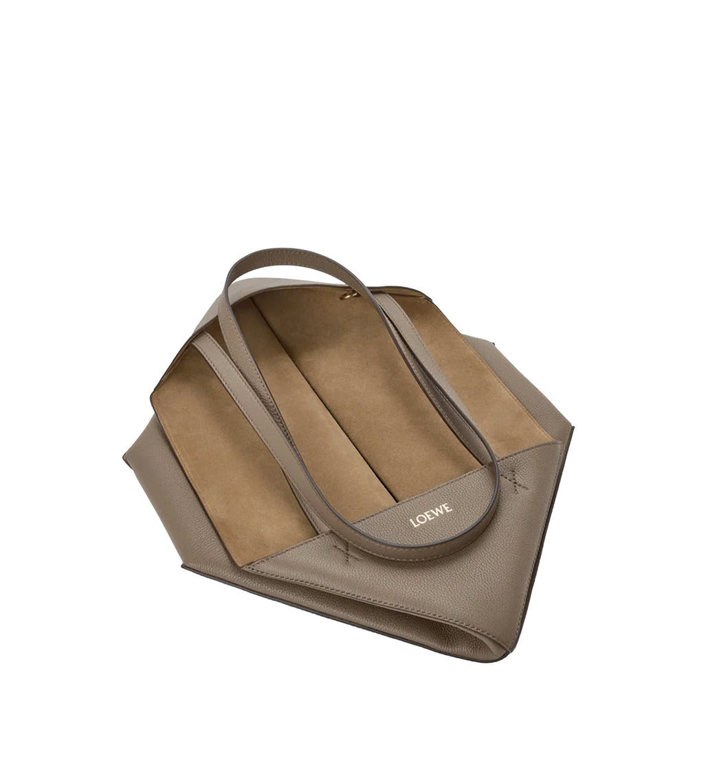 Medium Horizontal Puzzle Fold Tote In Soft Grained Calfskin