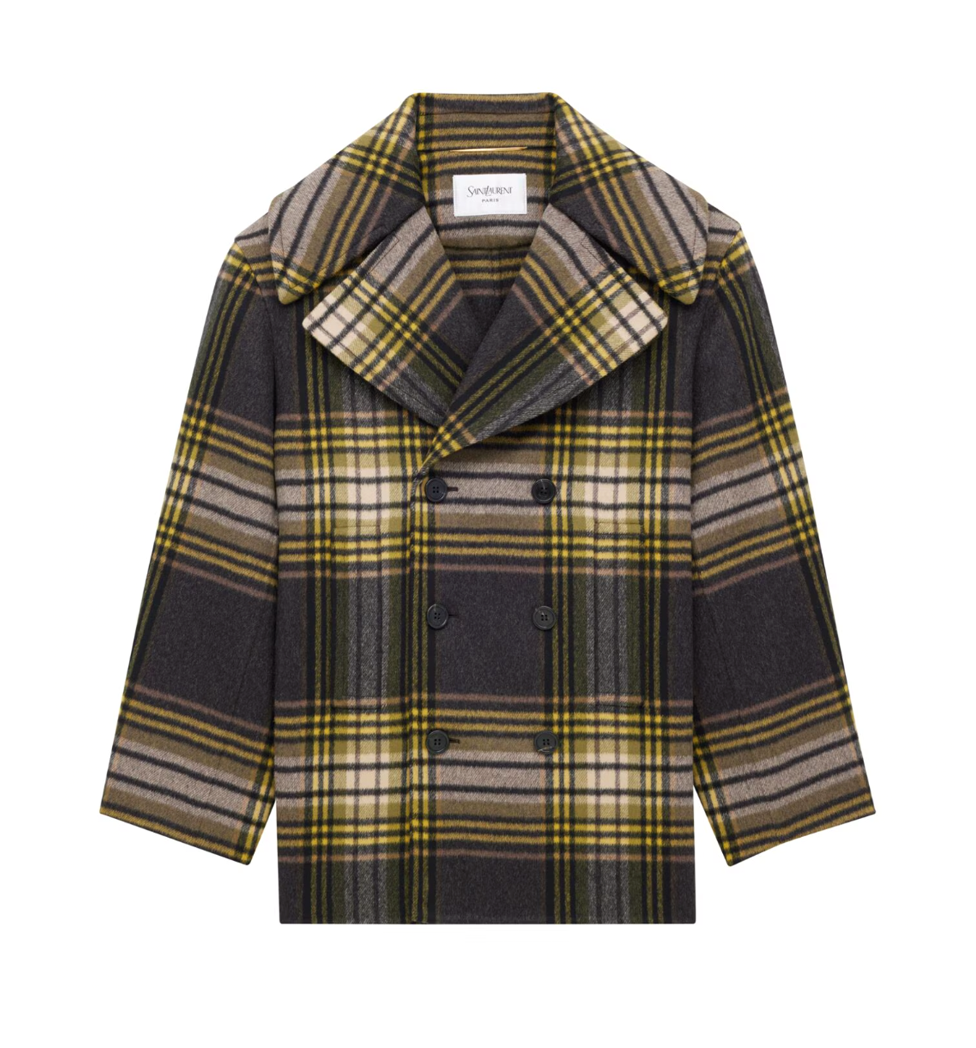 Peacoat in Wool Tartan