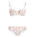 Flower bouquet-print balconette bikini