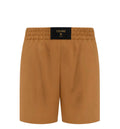 Cotton and linen shorts with Triomphe patch