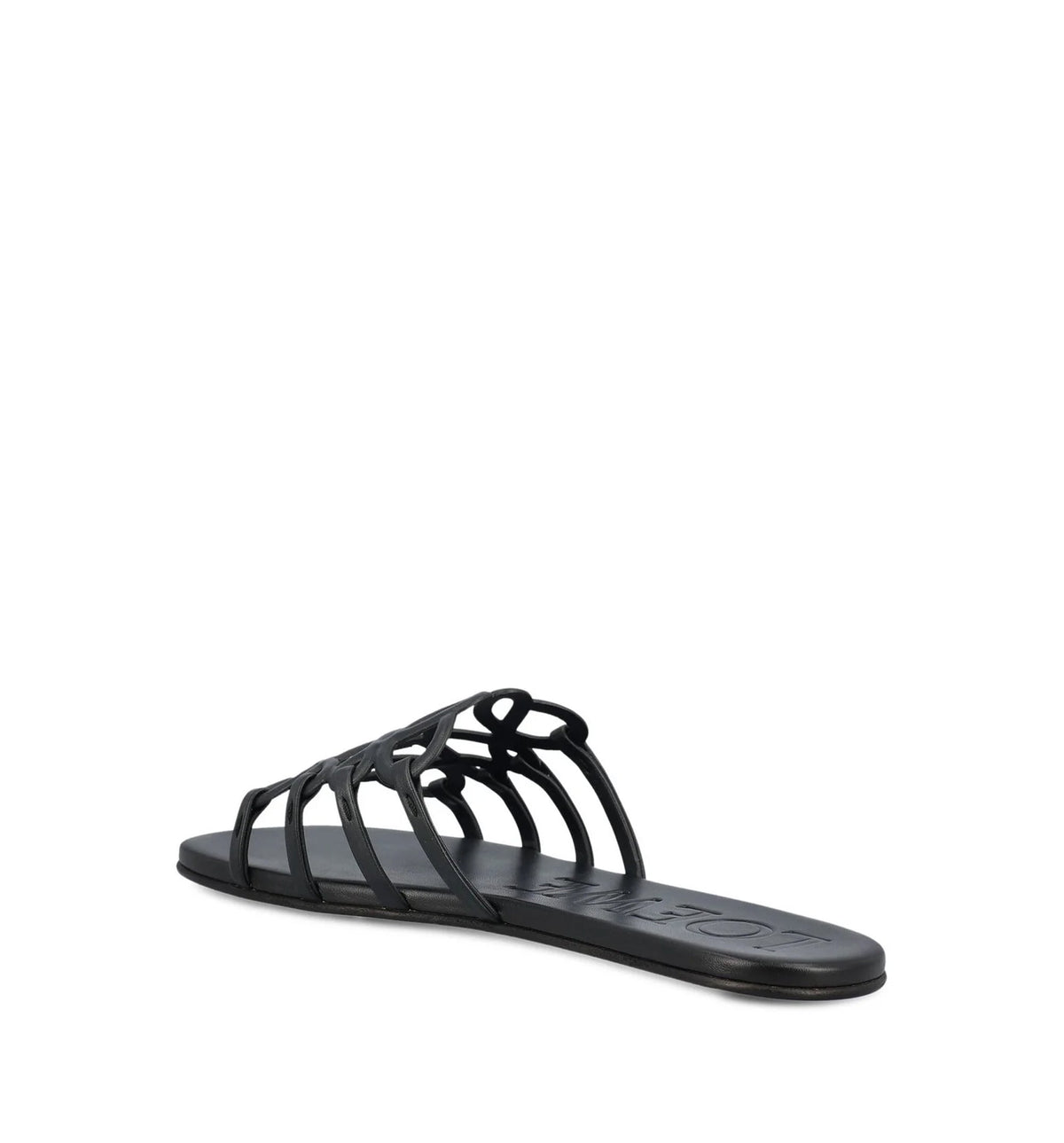 Petal Anagram Slide in Soft Calfskin