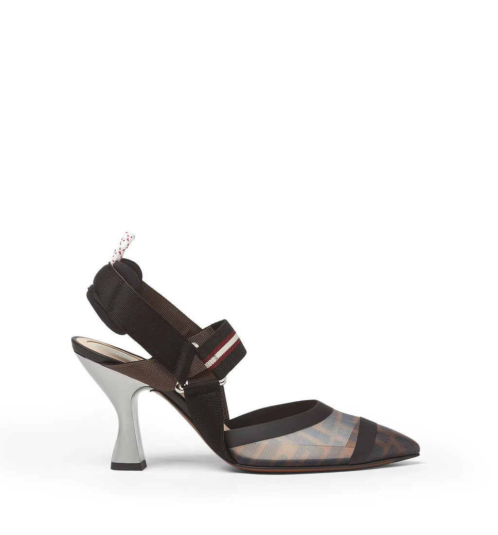 Colibrì technical mesh slingback with FF print