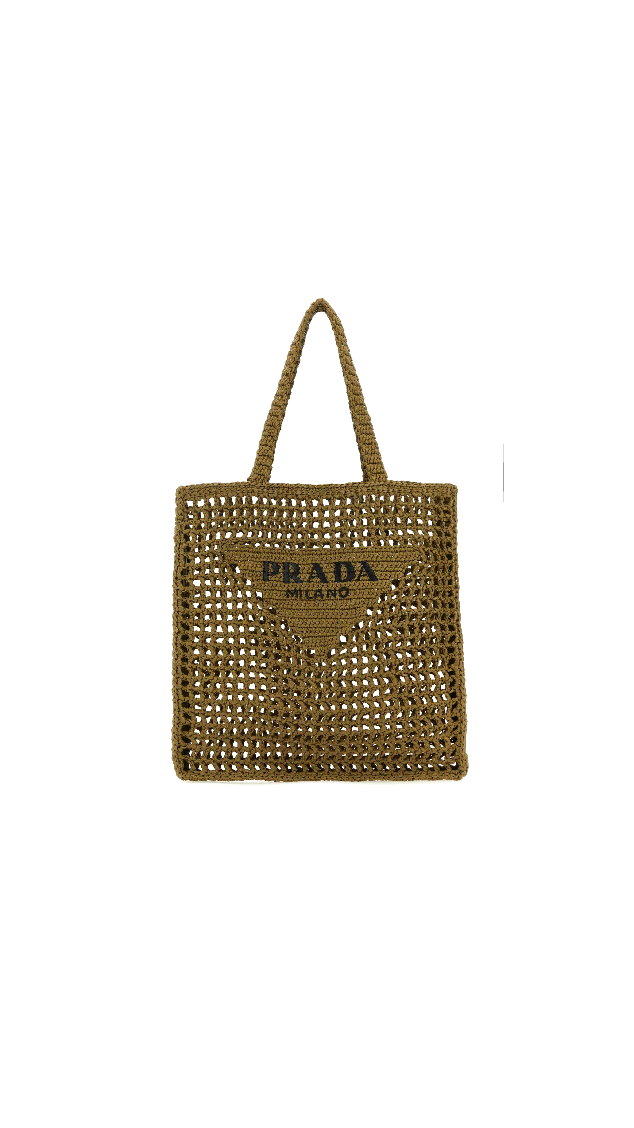 Crochet Tote Bag - Olive Green