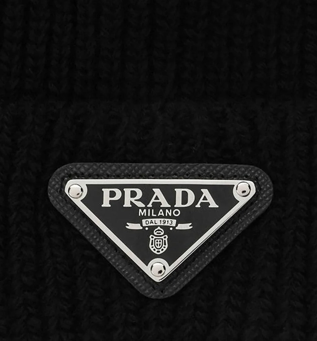 Prada Triangle-Logo Beanie