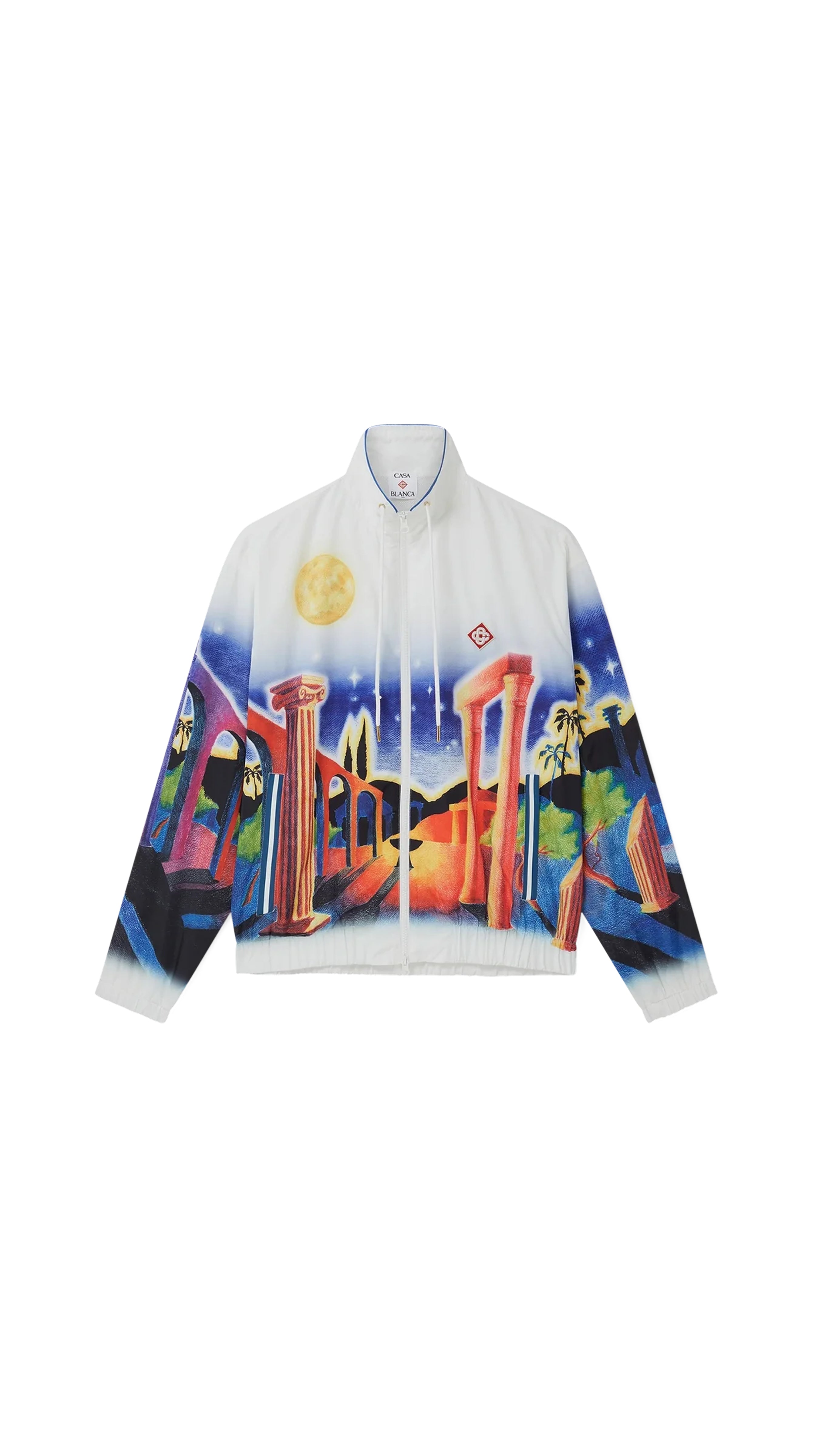 Midnight Acropolis Windbreaker Jacket - Multicolor