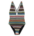 Zigzag One-Piece Swimsuit Beachwear Multicolor