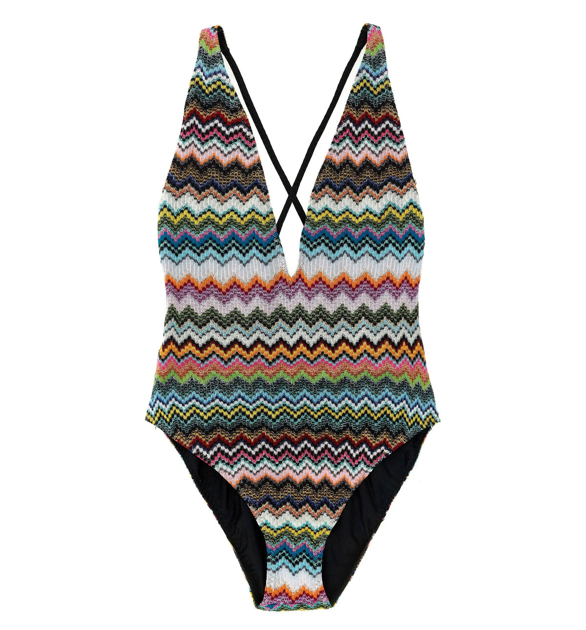 Zigzag One-Piece Swimsuit Beachwear Multicolor