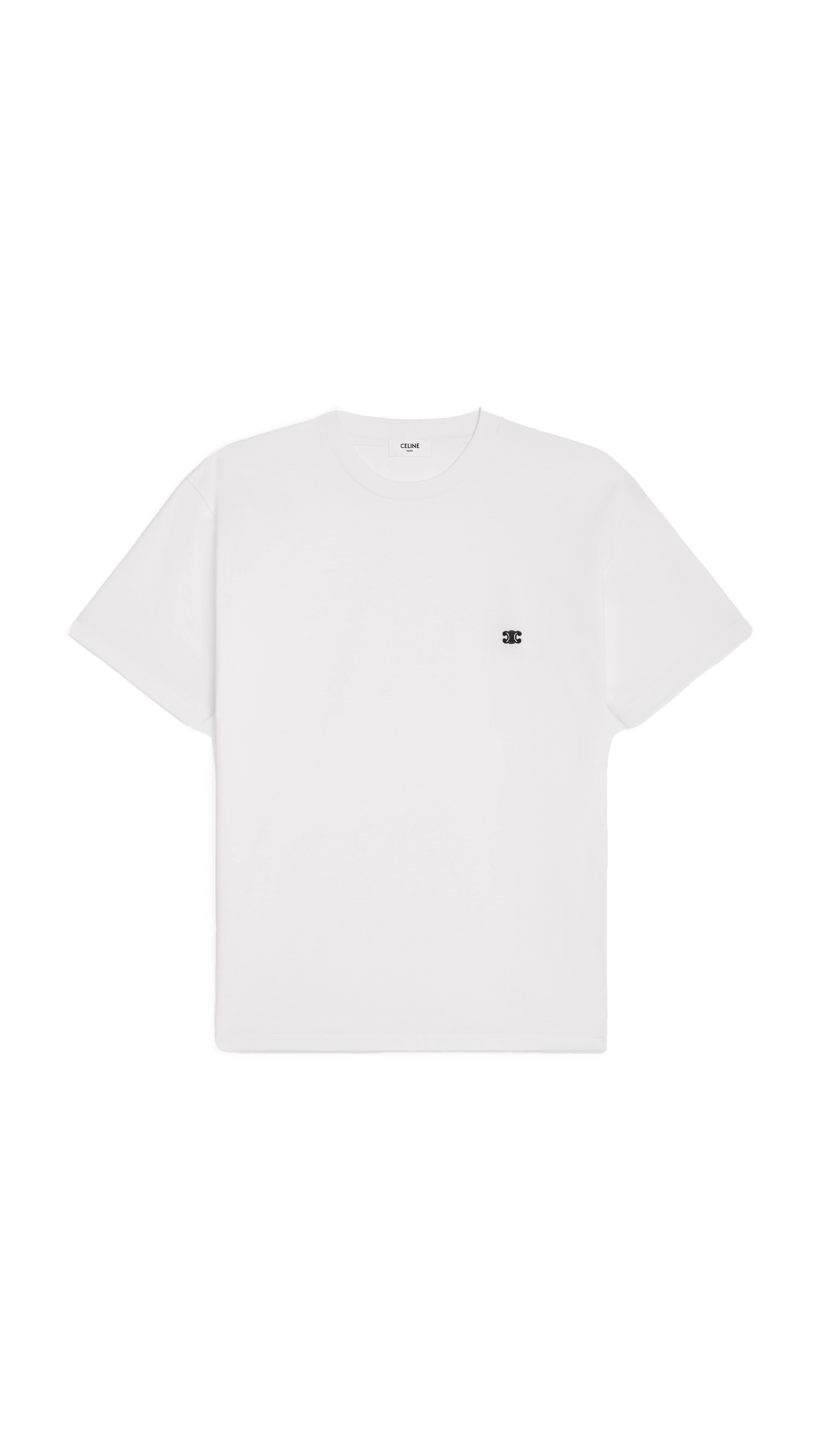 Loose Triomphe T-shirt in Cotton Jersey - White