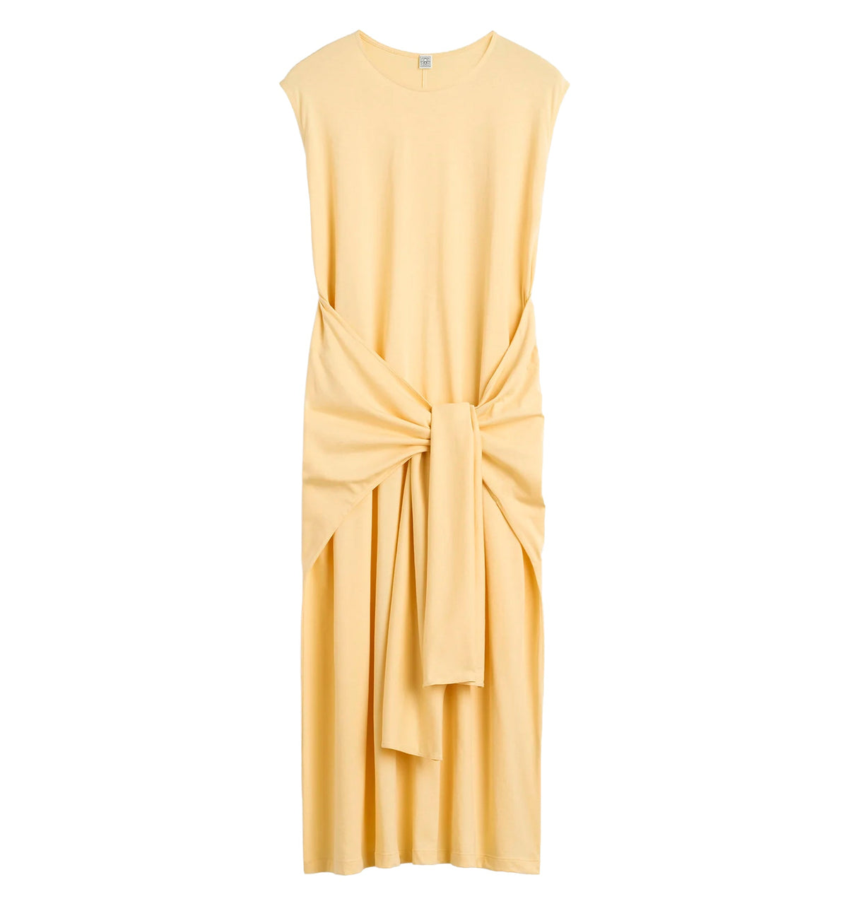 Tie-waist jersey dress buttercup
