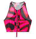 Labirinto Print Ruffle Sleeveless Top