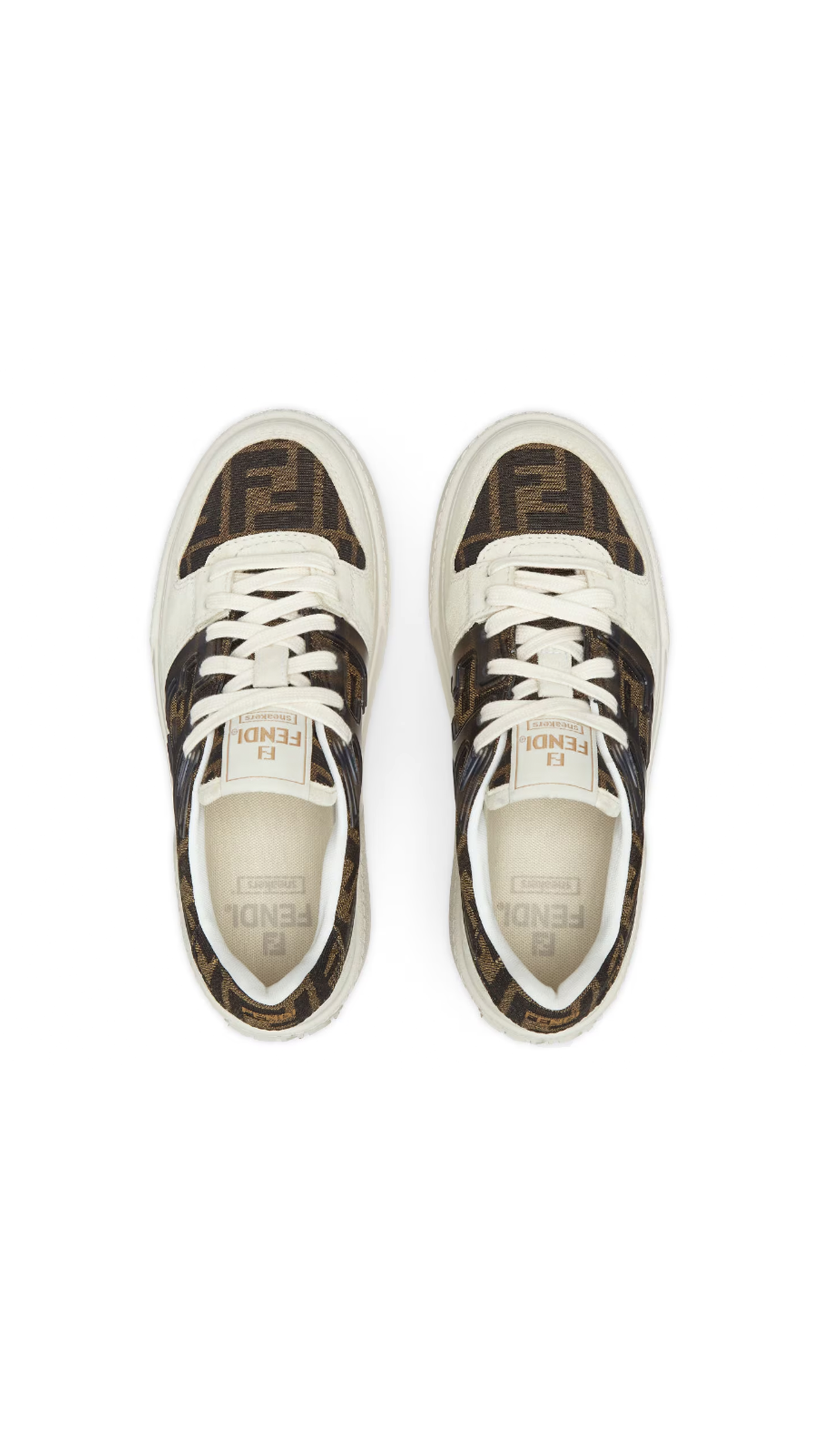 Fendi Match Platform Sneakers - Brown/White