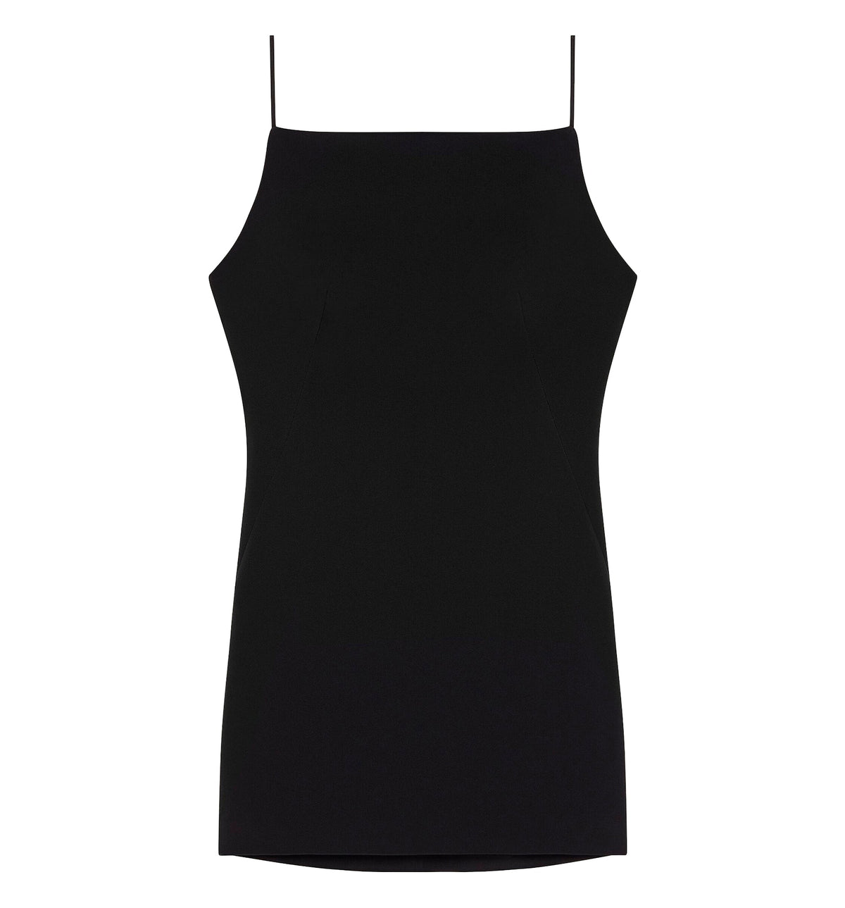 Sliced mini dress in crepe cady