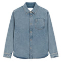 Blue cotton overshirt with Ami de Coeur