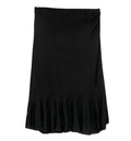 Fluted-hem knitted midi skirt