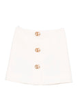 Crêpe wool skirt with Double G button