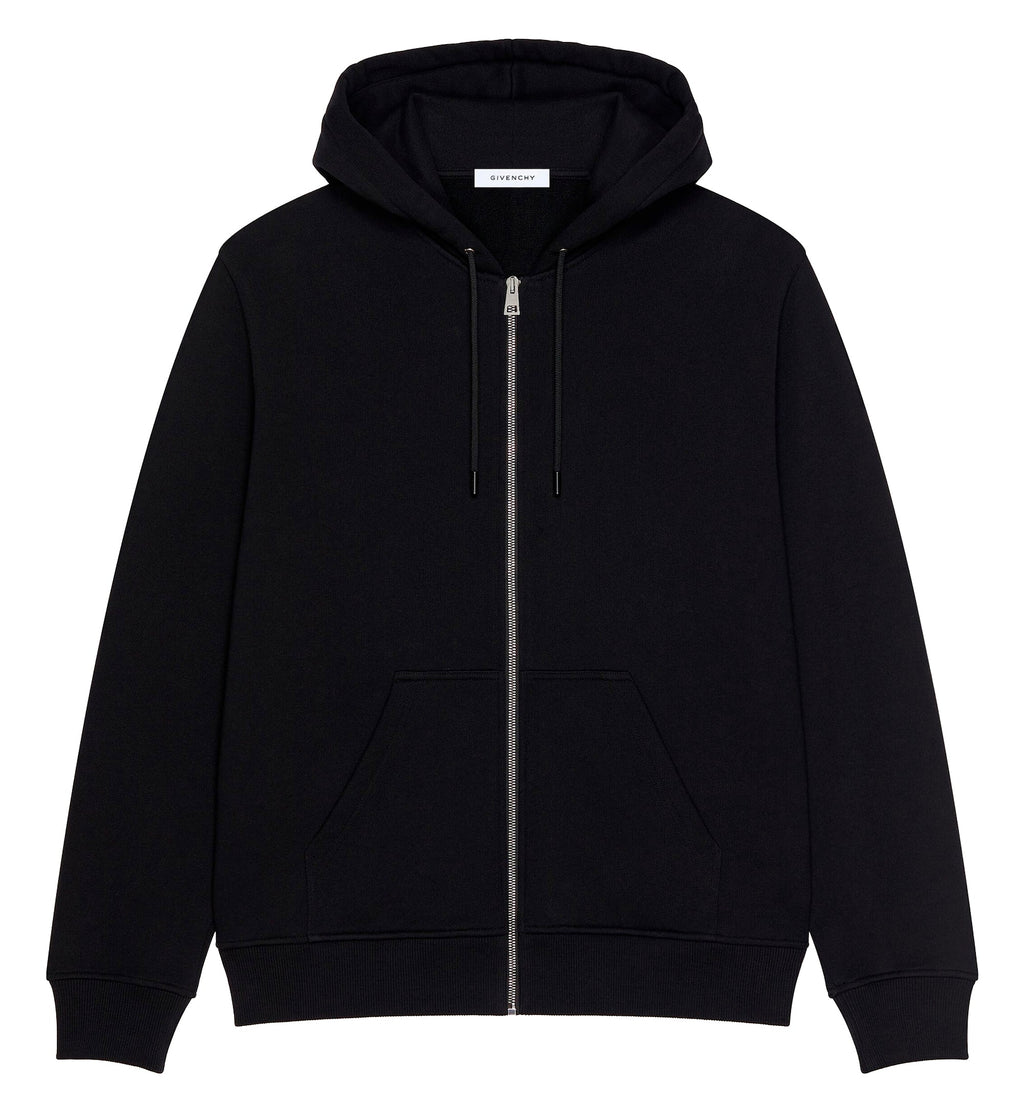 Zipped hoodie in fleece with Photographic Negative print