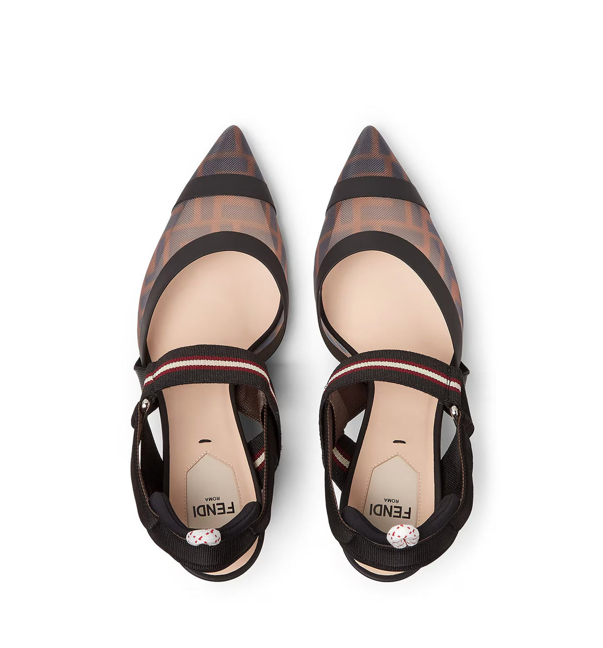 Colibrì technical mesh slingback with FF print