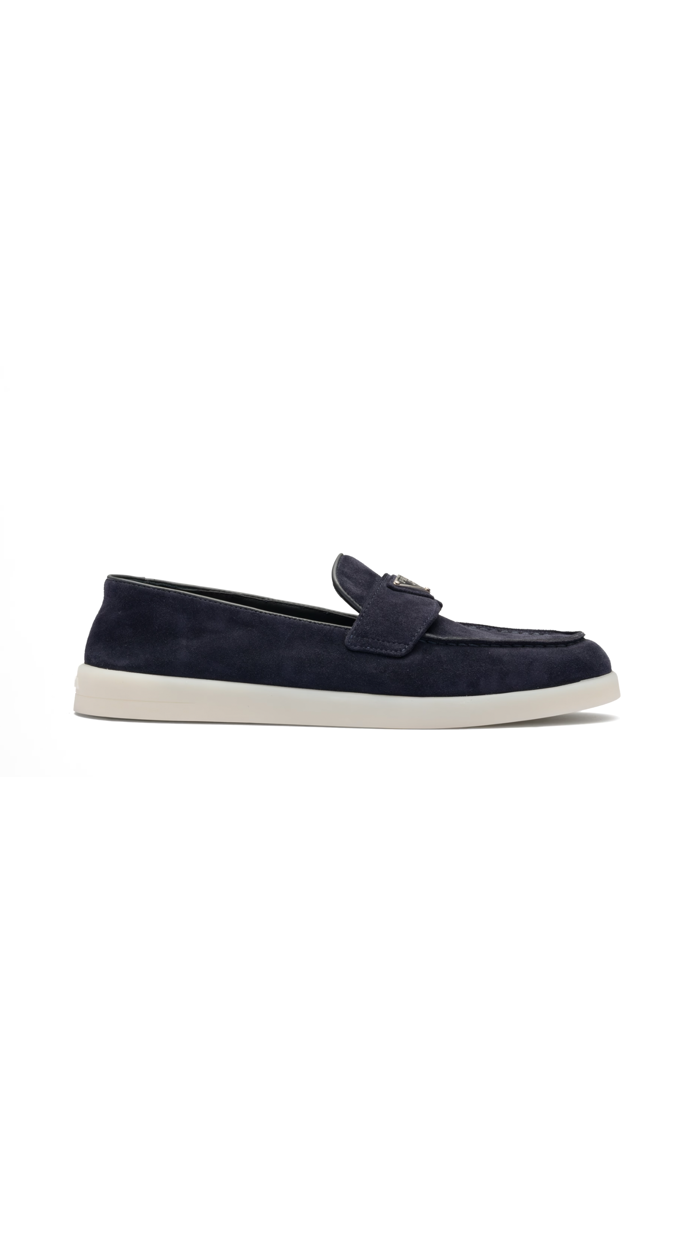 Suede Leather Loafers - Navy