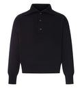 Wool Sweater With Polo Collar