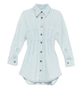 Cocoon dress in light blue denim