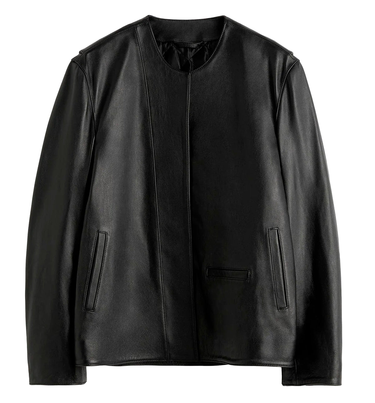 Minimal biker jacket black