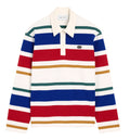Multicolor striped cotton polo with Ami patch
