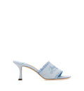 Two-tone canvas Alexia 70 mules