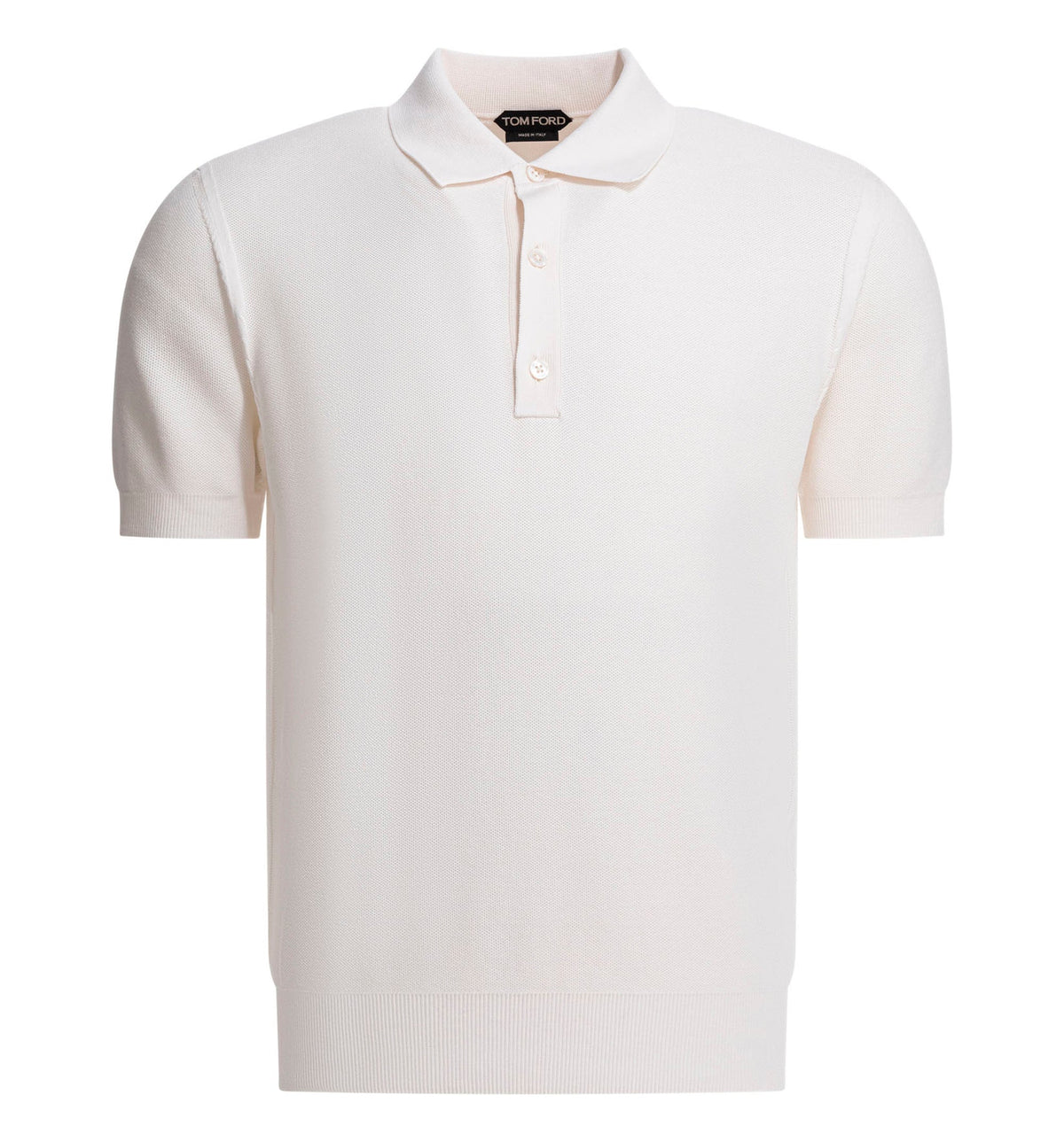 Silk and cotton pique polo shirt