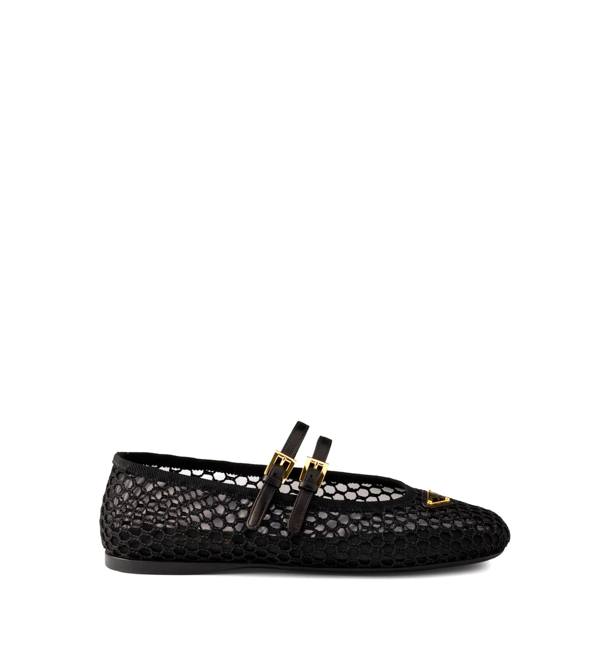 Mesh fabric ballerinas