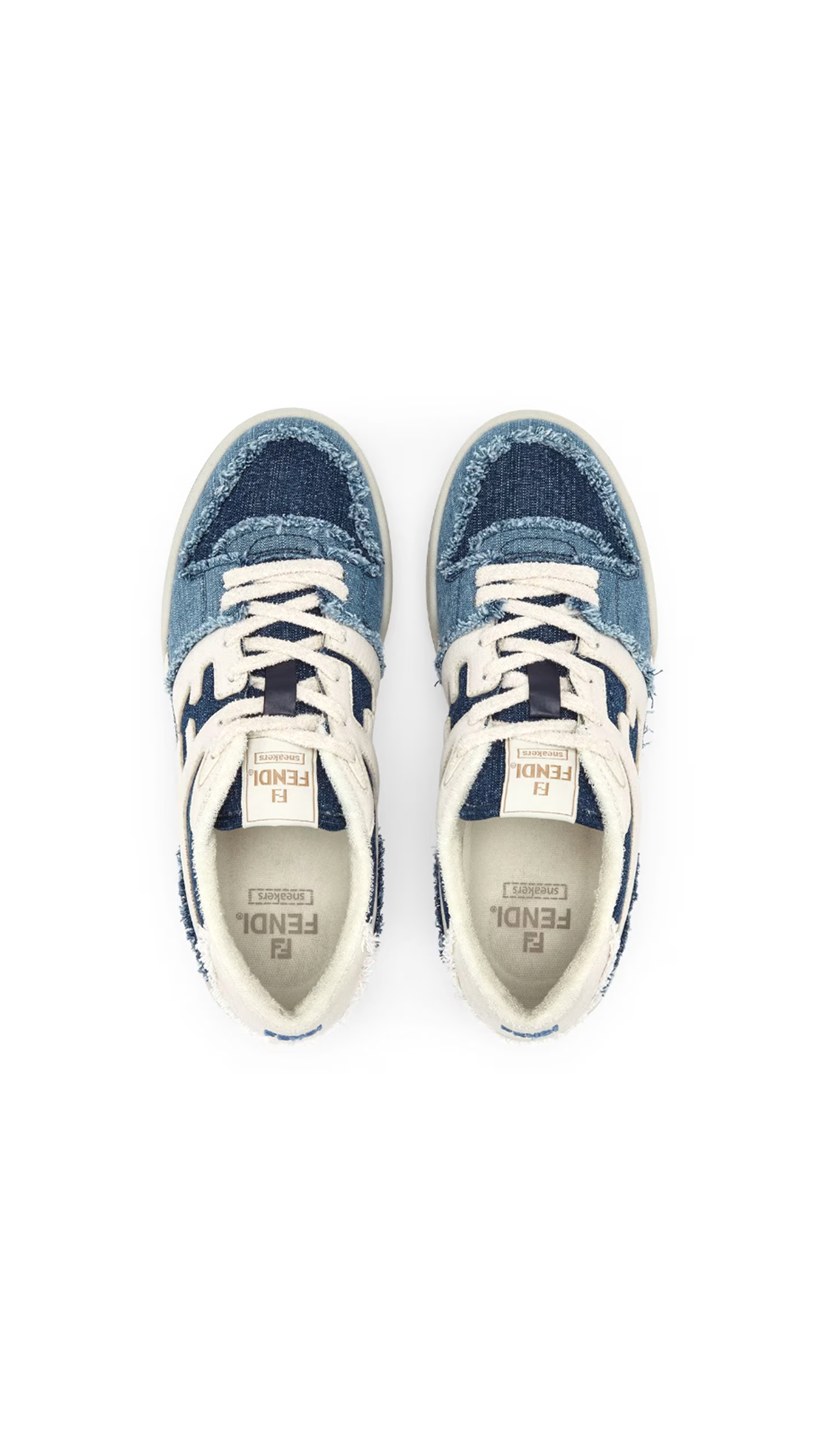 Fendi Match Denim Sneakers - Blue