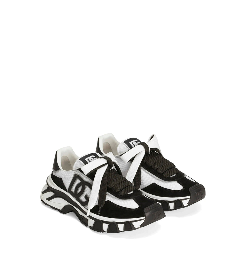 DG country road nylon and leather sneakers
