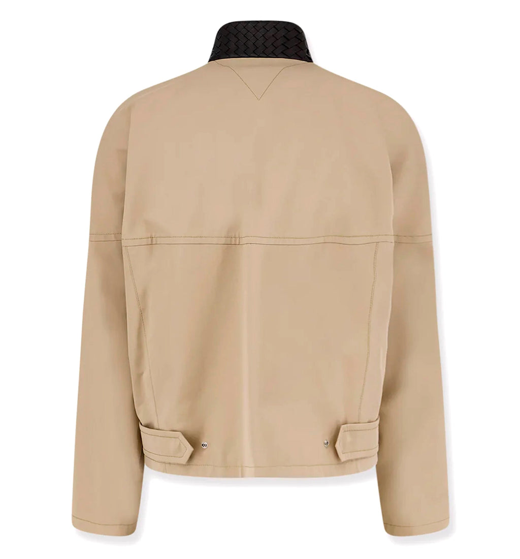 Jacket with intrecciato details