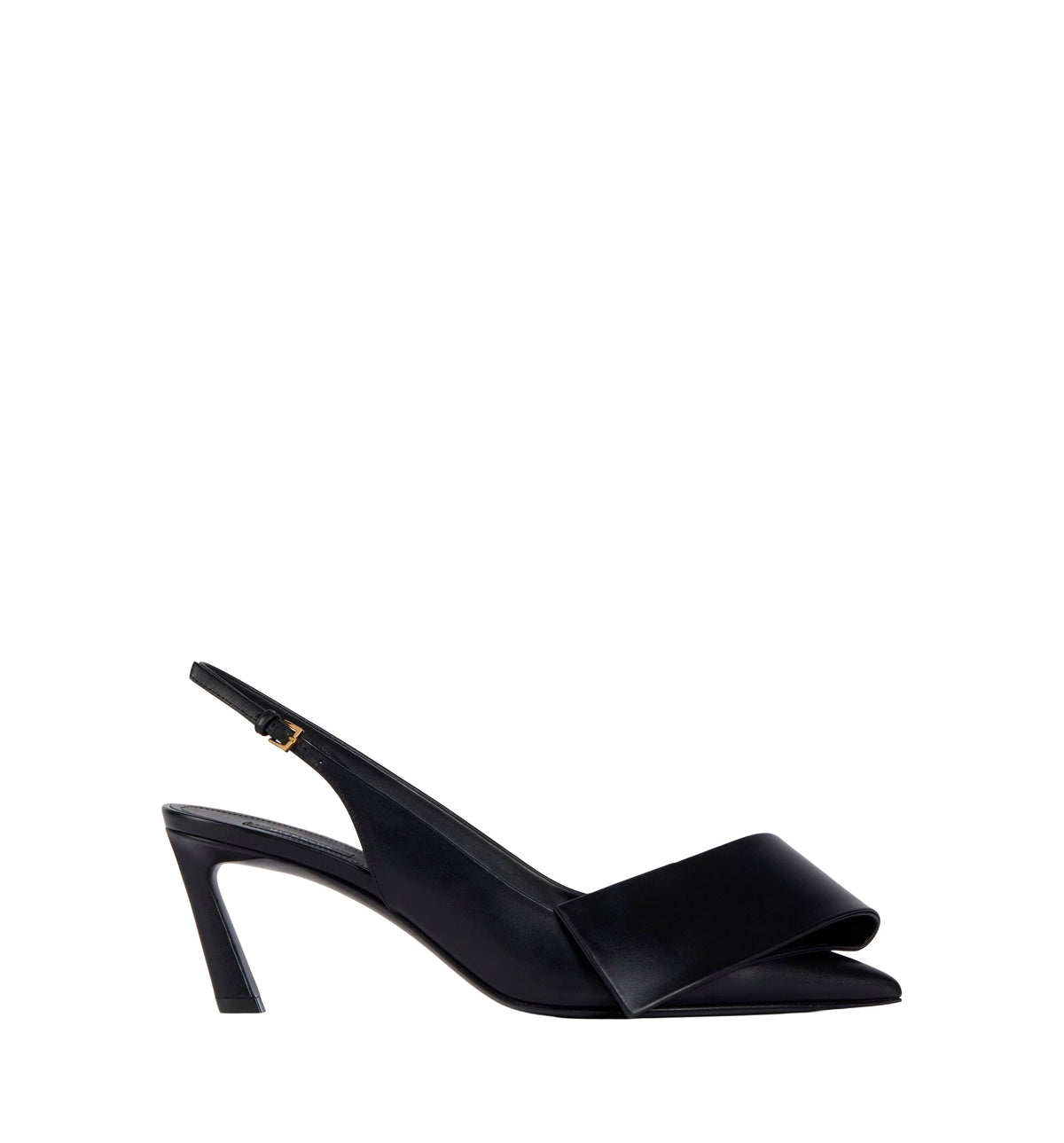 Twisted Ribbon slingbacks pumps in leather