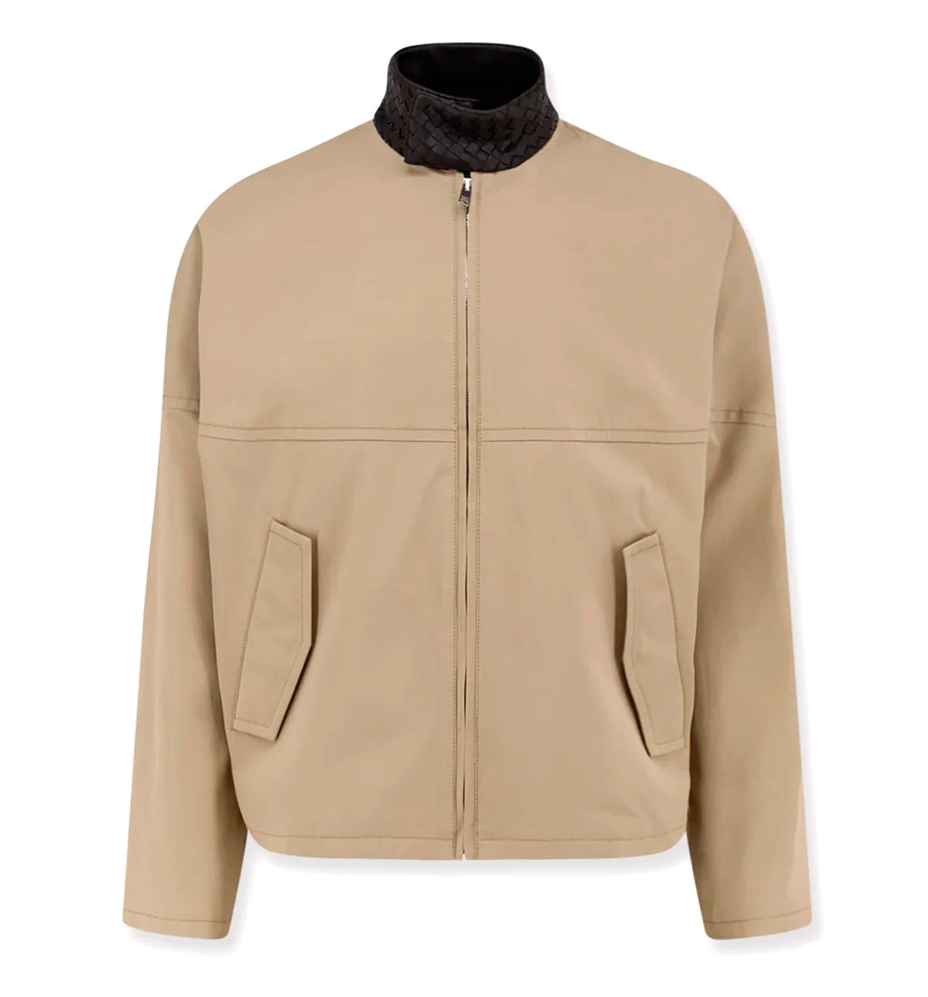 Jacket with intrecciato details