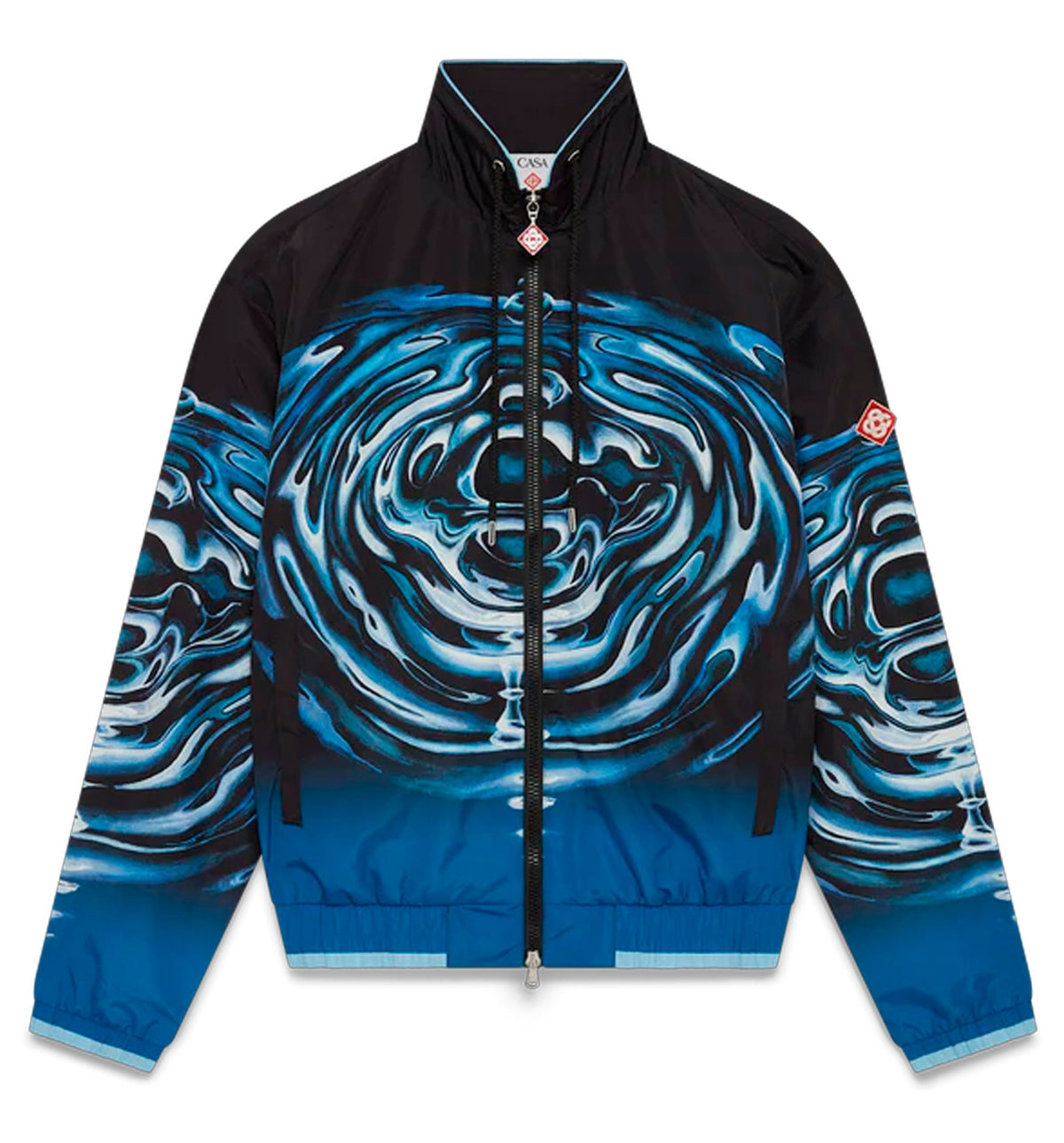 Warped Logo Ripple Windbreaker Jacket