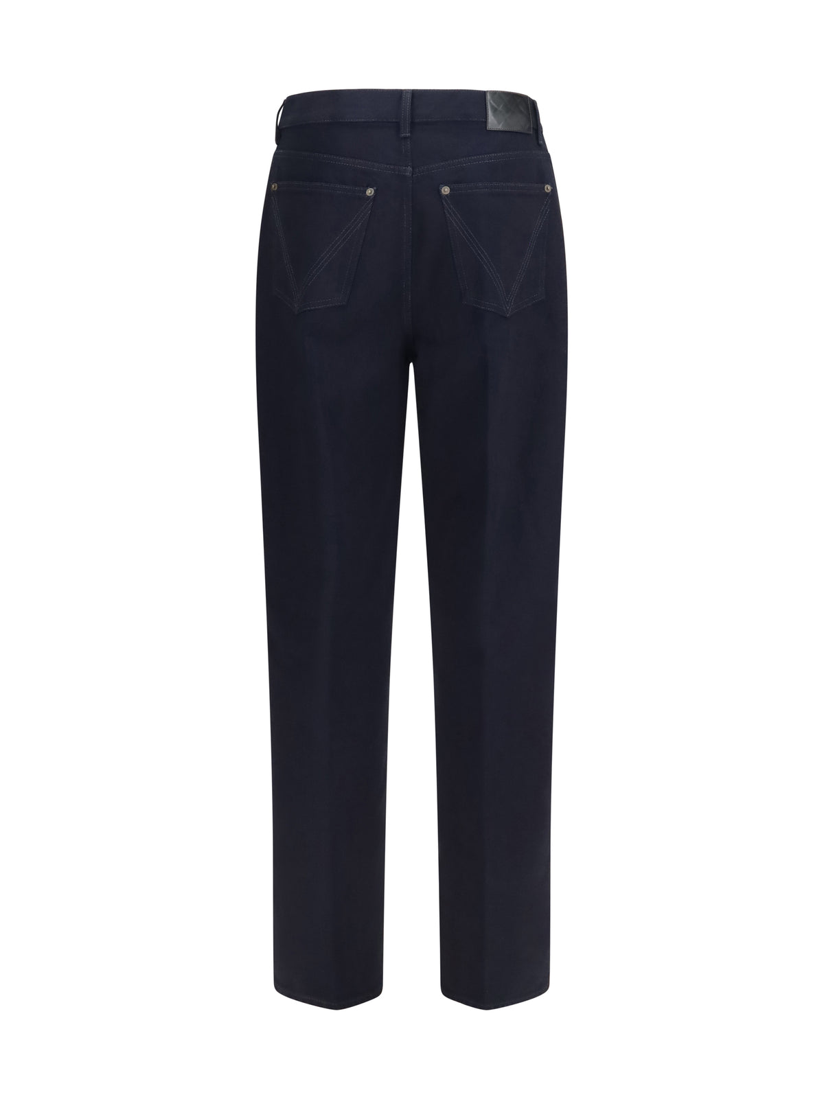 Wide-leg Jeans with Intrecciato patch