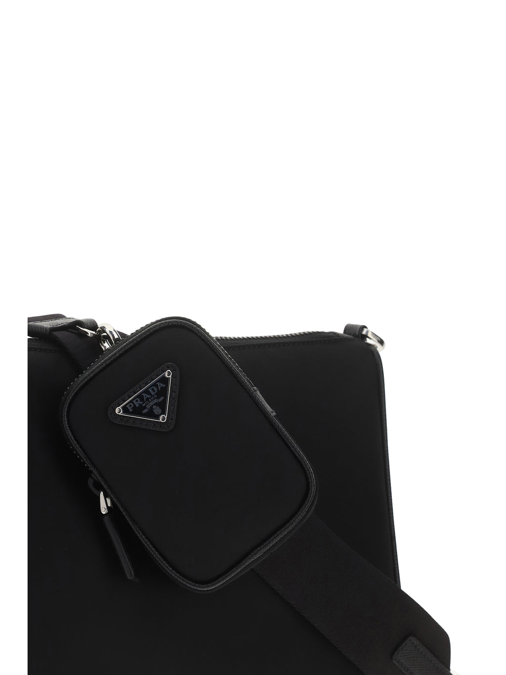 Re-Nylon and Saffiano Leather Shoulder Bag