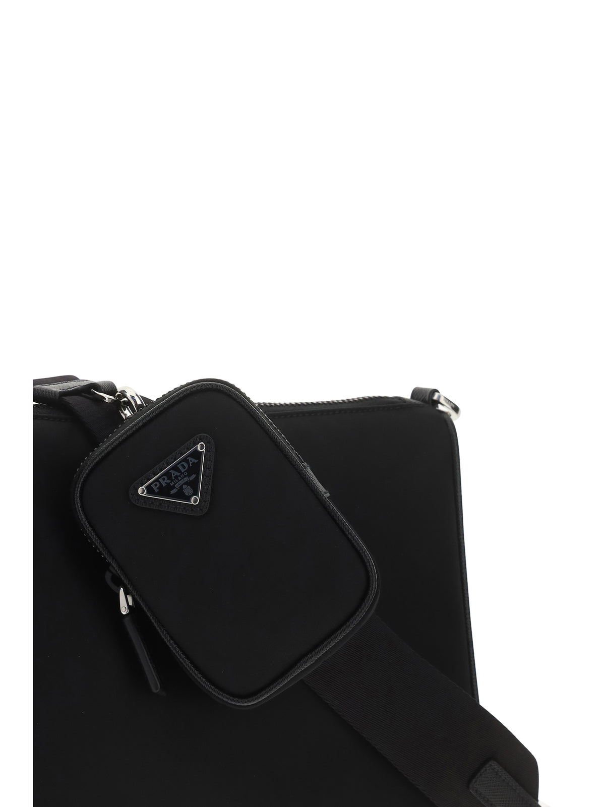 Re-Nylon and Saffiano Leather Shoulder Bag