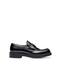 Chocolate brushed leather loafers