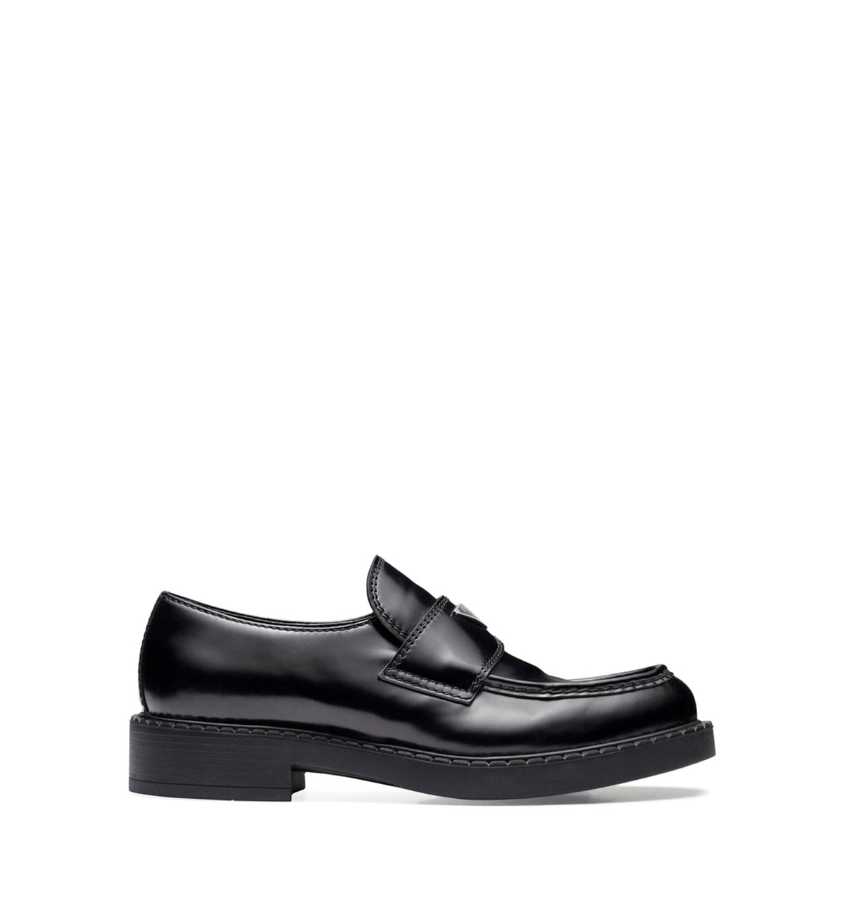 Chocolate brushed leather loafers
