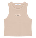Cropped tank top in cotton with Givenchy Paris print