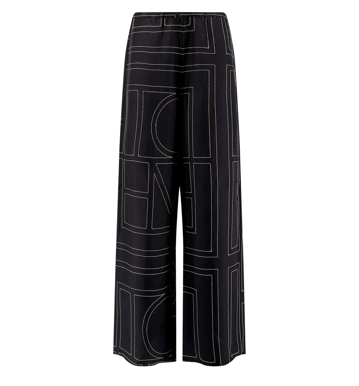 Monogram silk trousers