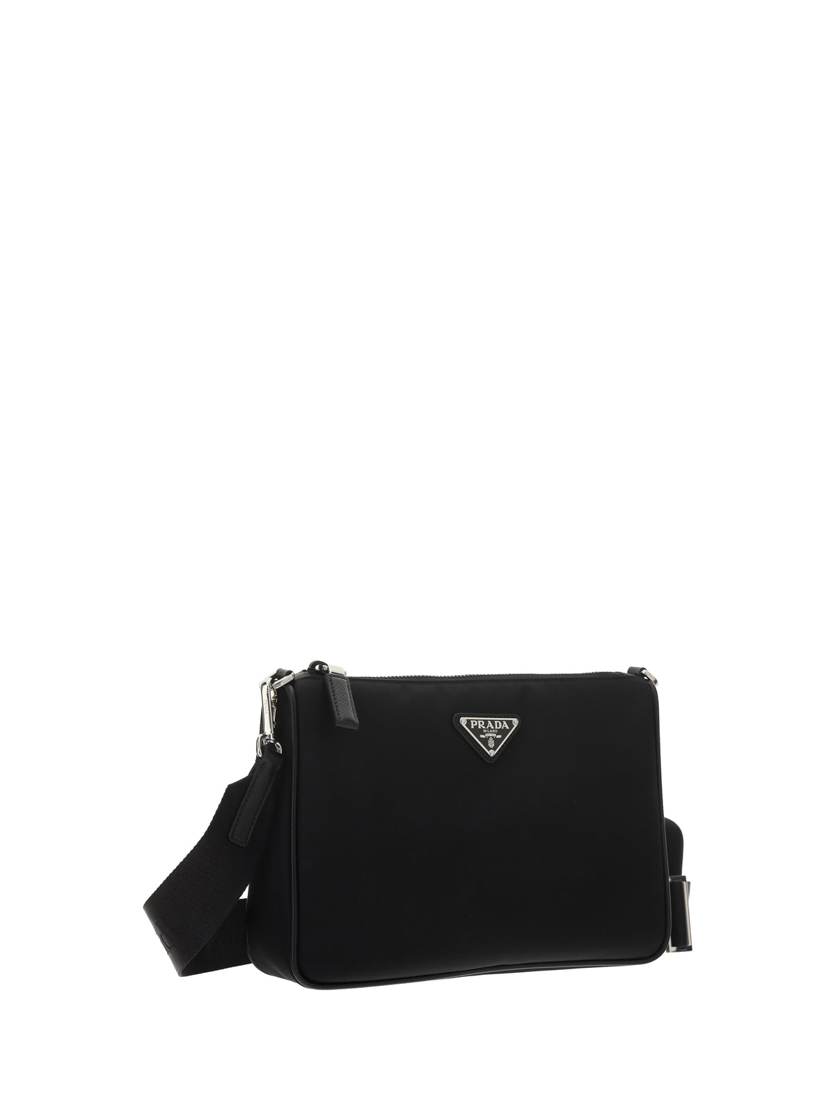 Re-Nylon and Saffiano Leather Shoulder Bag