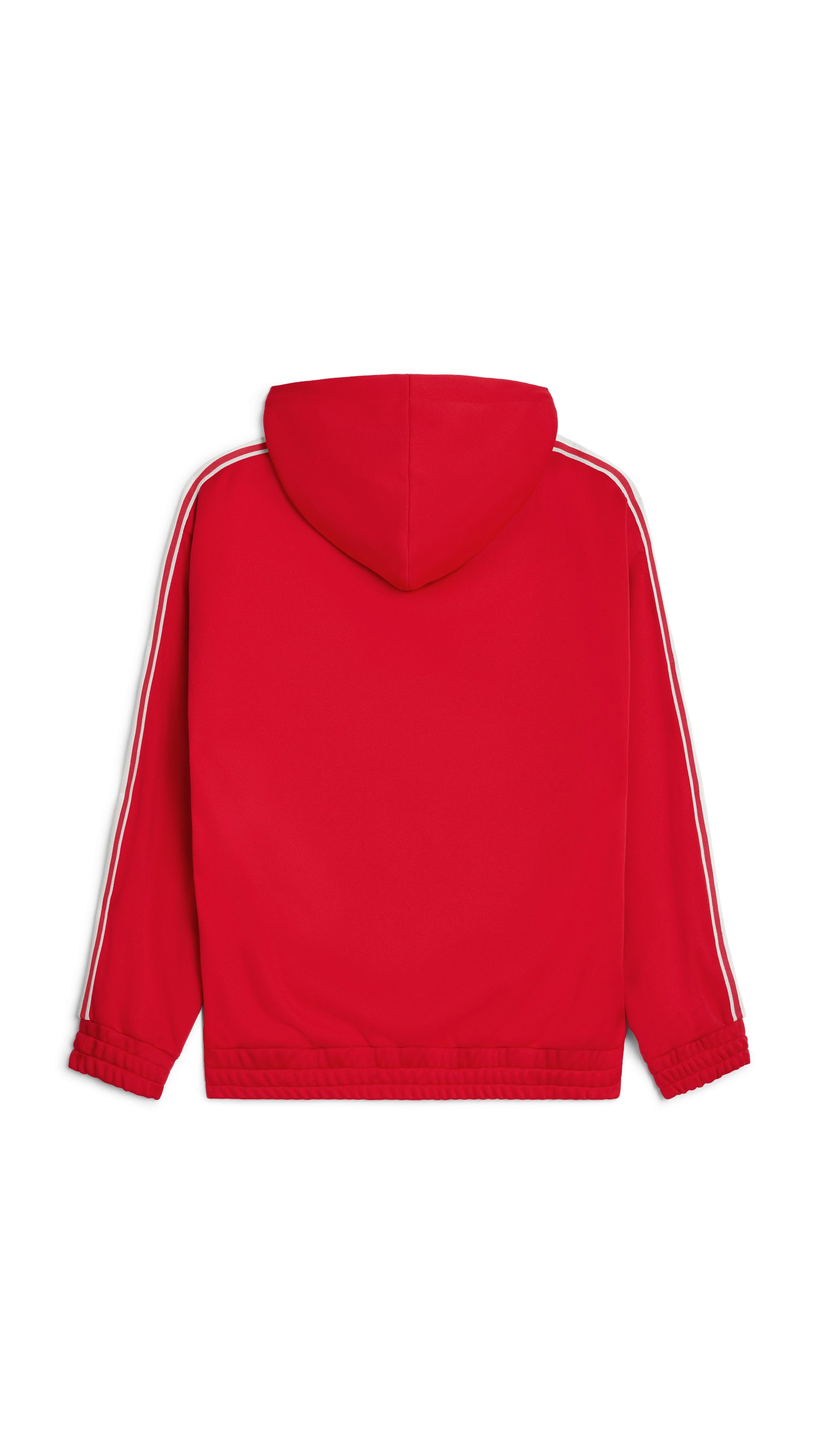 Tracksuit Jacket in Doulbe Face Jersey - Red/Off White