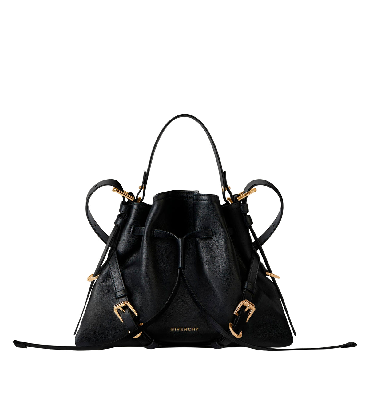 Small Voyou Bucket bag in shiny leather