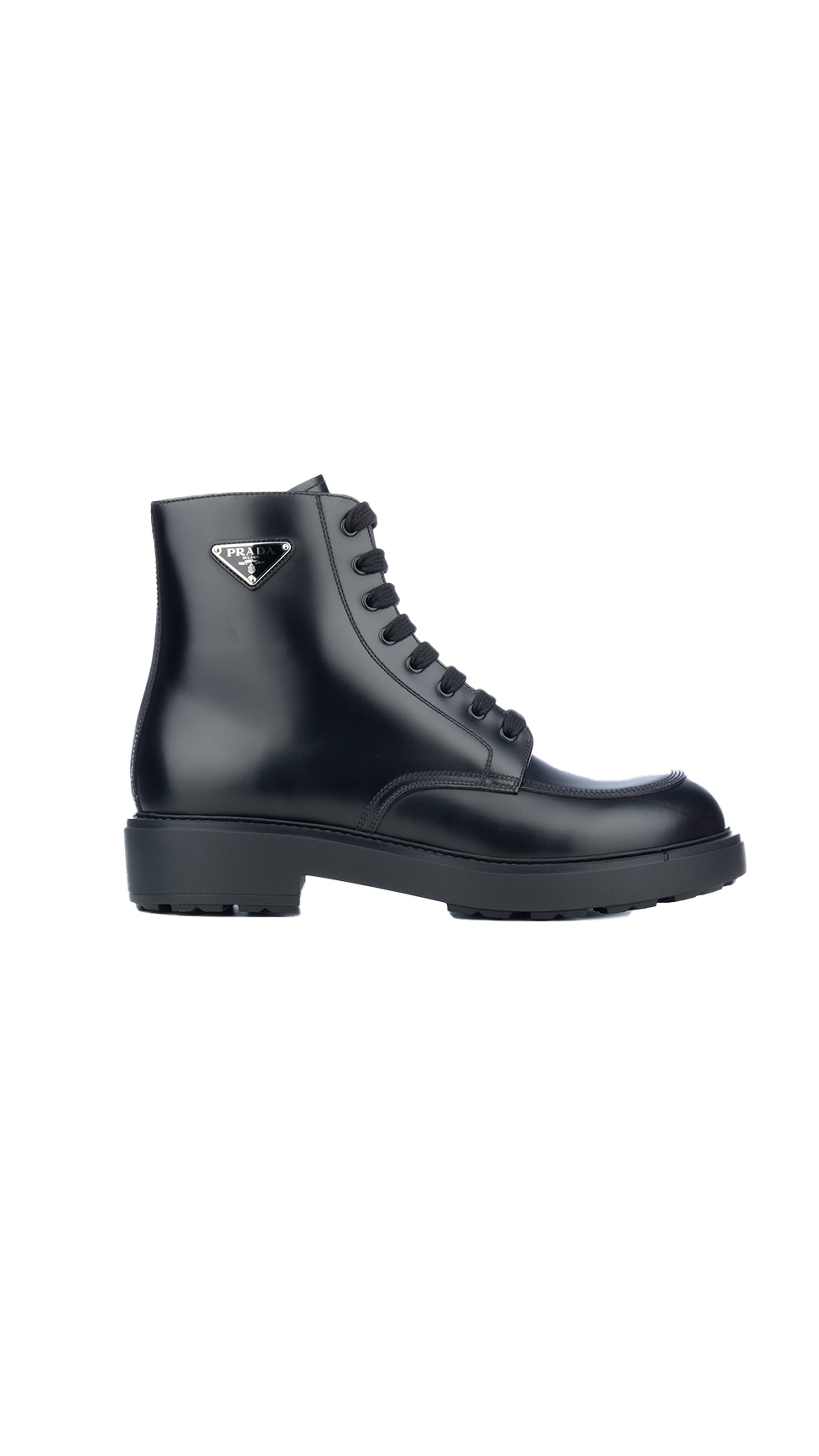 Ankle Logo Boots - Black